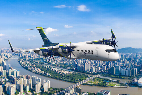 Airbus présente ses technologies pour son projet d'avion à hydrogène, l'action décolle