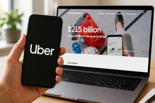 L'action Uber recule de 2,46 % à 69,67 dollars, sous ses moyennes mobiles clés